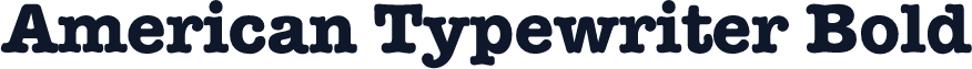 American Typewriter Bold