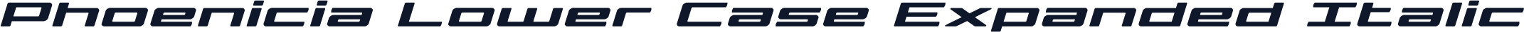 Phoenicia Lower Case Expanded Italic