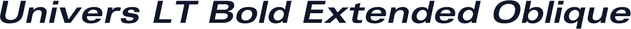 Univers LT Bold Extended Oblique