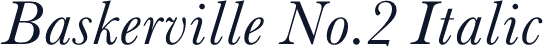 Baskerville No.2 Italic