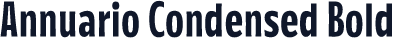 Annuario Condensed Bold