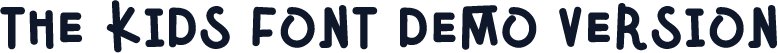 THE KIDS FONT DEMO VERSION
