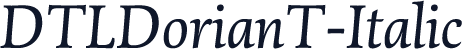 DTLDorianT-Italic