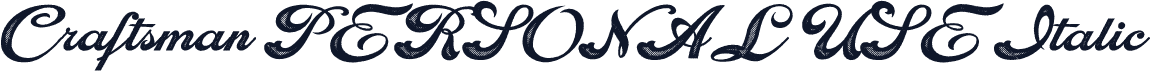 Craftsman PERSONAL USE Italic