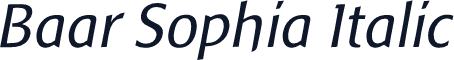 Baar Sophia Italic