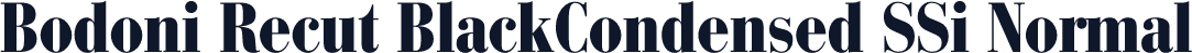 Bodoni Recut BlackCondensed SSi Normal
