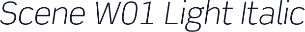 Scene W01 Light Italic