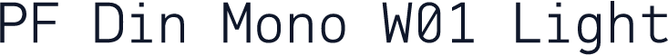 PF Din Mono W01 Light