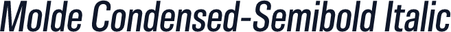 Molde Condensed-Semibold Italic