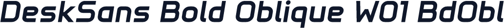 DeskSans Bold Oblique W01 BdObl