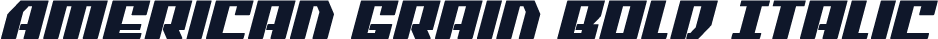 American Grain Bold Italic