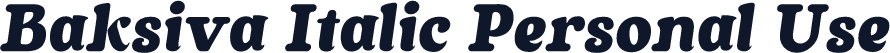 Baksiva Italic Personal Use