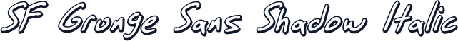 SF Grunge Sans Shadow Italic