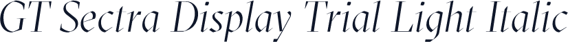 GT Sectra Display Trial Light Italic