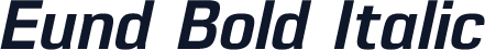 Eund Bold Italic