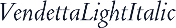 VendettaLightItalic