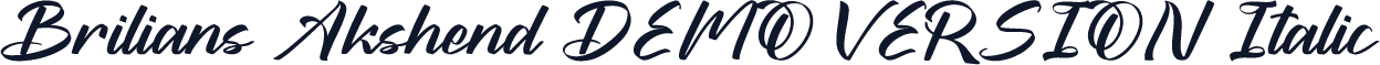 Brilians Akshend DEMO VERSION Italic