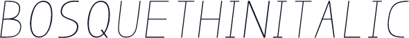 BosqueThinItalic