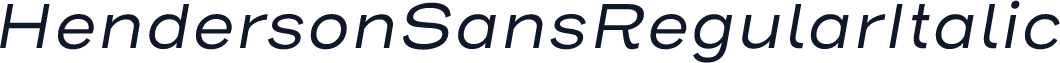 HendersonSansRegularItalic