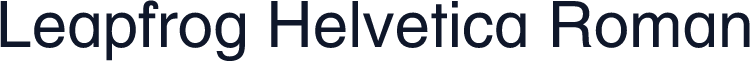 Leapfrog Helvetica Roman
