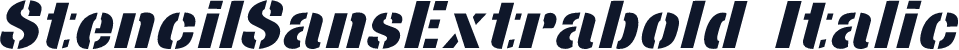 StencilSansExtrabold Italic