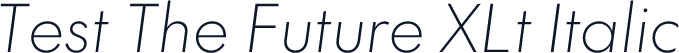 Test The Future XLt Italic