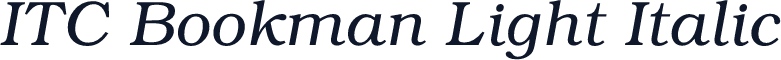 ITC Bookman Light Italic