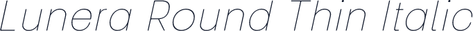 Lunera Round Thin Italic