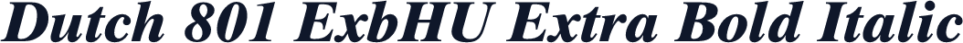 Dutch 801 ExbHU Extra Bold Italic