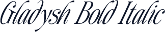 Gladysh Bold Italic