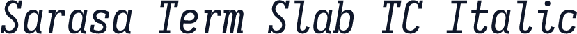 Sarasa Term Slab TC Italic