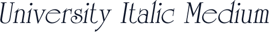 University Italic Medium
