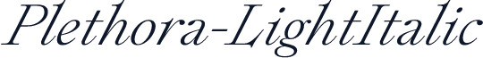 Plethora-LightItalic