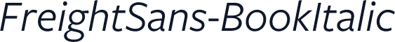 FreightSans-BookItalic