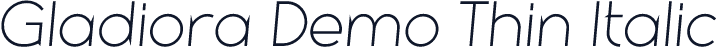 Gladiora Demo Thin Italic
