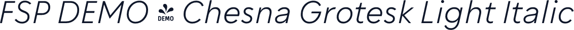FSP DEMO - Chesna Grotesk Light Italic