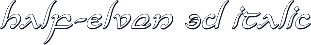 Half-Elven 3D Italic