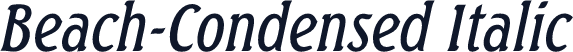 Beach-Condensed Italic