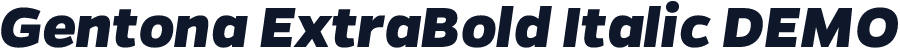Gentona ExtraBold Italic DEMO