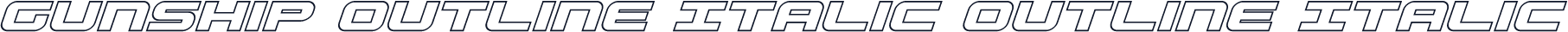 Gunship Outline Italic Outline Italic
