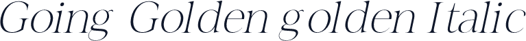 Going Golden golden Italic