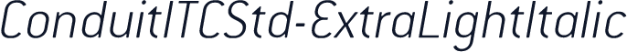 ConduitITCStd-ExtraLightItalic