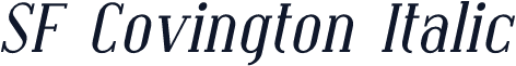 SF Covington Italic