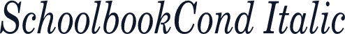 SchoolbookCond Italic