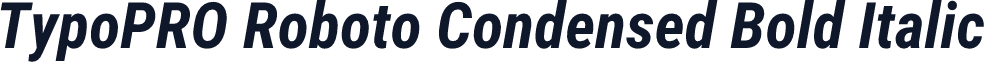 TypoPRO Roboto Condensed Bold Italic