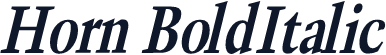 Horn BoldItalic