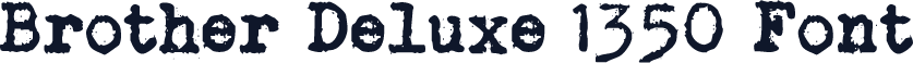 Brother Deluxe 1350 Font