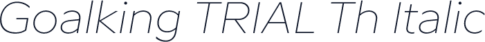 Goalking TRIAL Th Italic