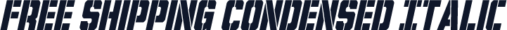 Free Shipping Condensed Italic