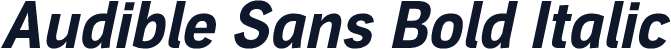 Audible Sans Bold Italic